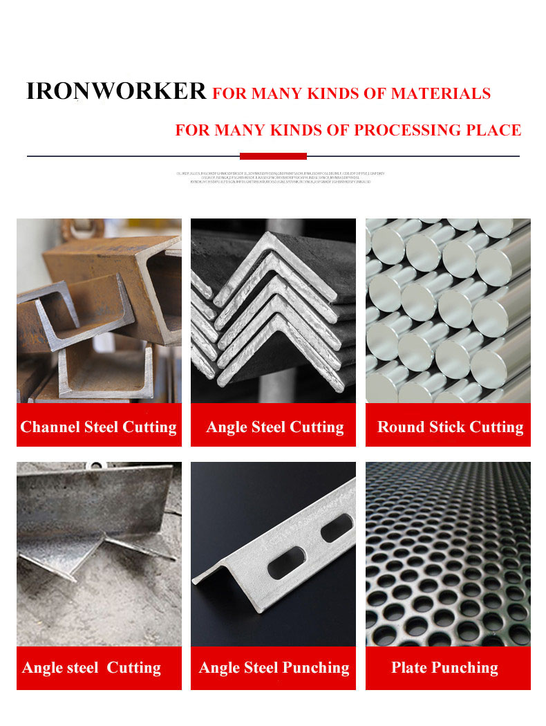 Hydraulic Ironworker 25 Ton Hand Tools Hydraulic Combined Punching And Cutting Machine כלי עבודה הידראוליים הידראוליים לעובד ברזל 25 טון מכונת ניקוב וחיתוך הידראולית משולבת